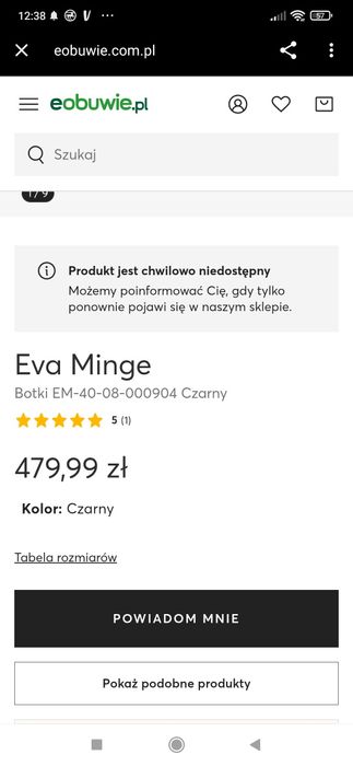 Nowe buty Eva Minge 41