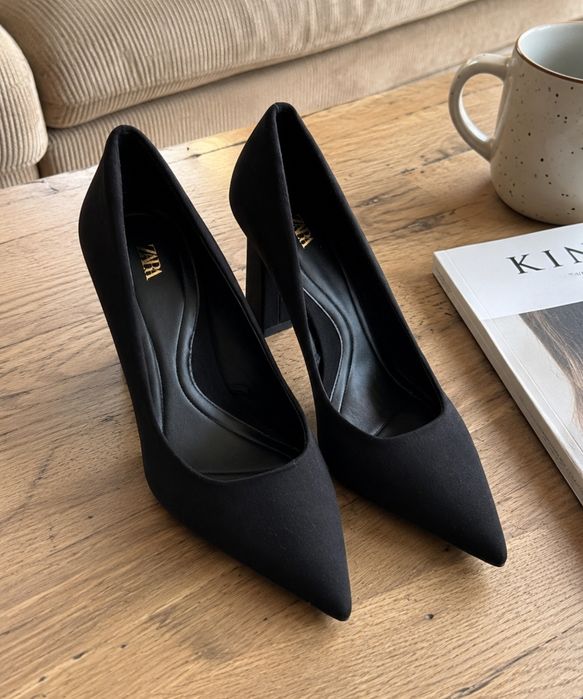 Zara eleganckie szpilki na słupku damskie wygodne 39/25 cm