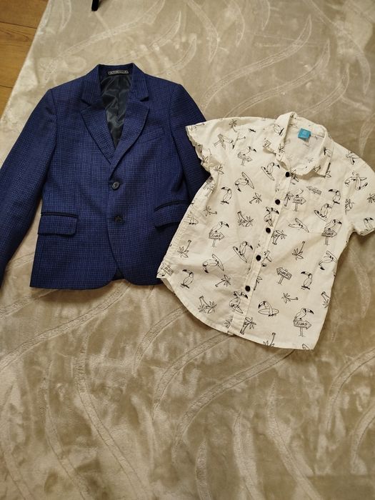 Koszula i marynarka 134 cm