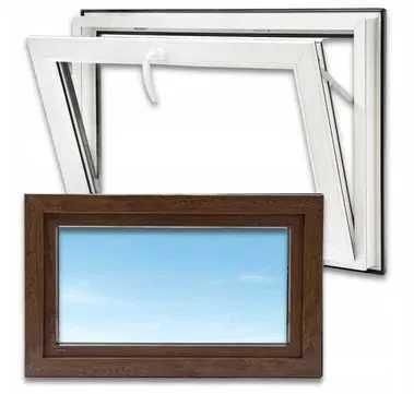 Okno PCV 100x60 Gospodarcze Piwniczne Garażowe Uchylne 1000x600 Kolor