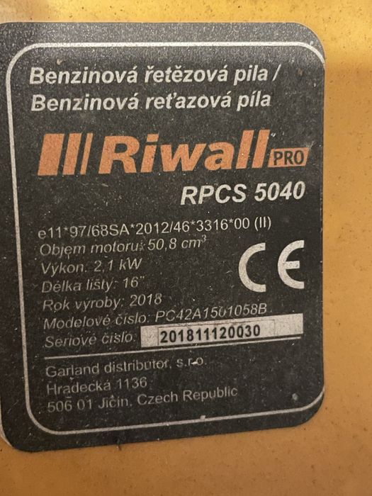 Piła łańcuchowa spalinowa Riwal Pro RPCS 5040