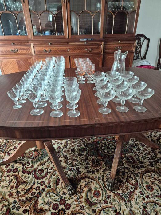 Serviço de Cristal Vintage – Padrão Geométrico Lapidado