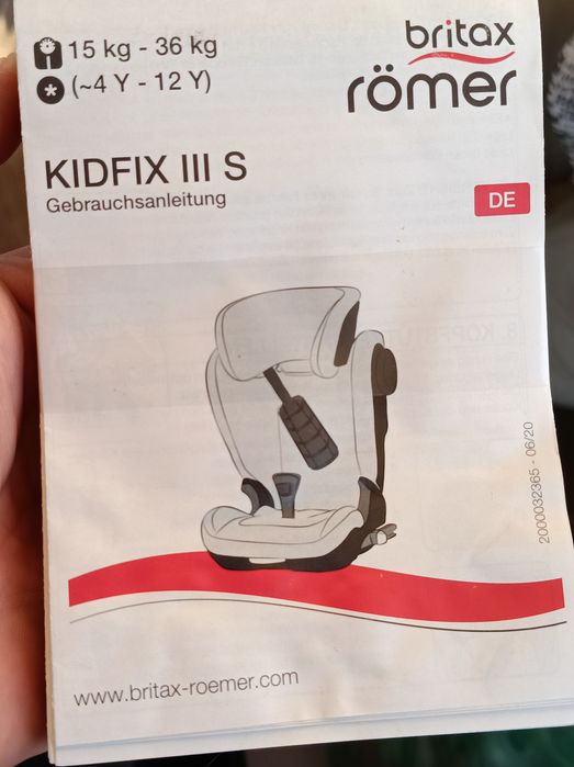 Sprzedam 2 szt. Fotelik samochodowy Romer Britax Kidfix III S  15-36kg