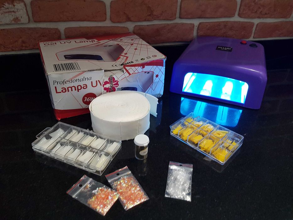 Lampa tunelowa UV 36W do hybryd i żeli z akcesoriami