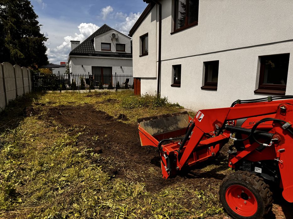 Usługa glebogryzarką separacyjną, przygotowanie pod siew trawy.