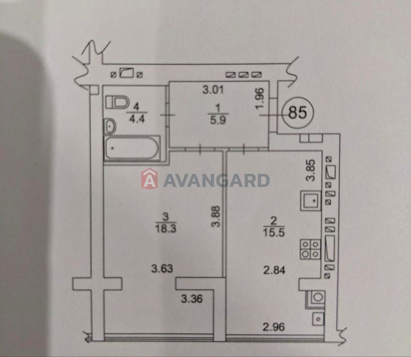 БЕЗ% Продаж нової1-кім квартири Евромісто