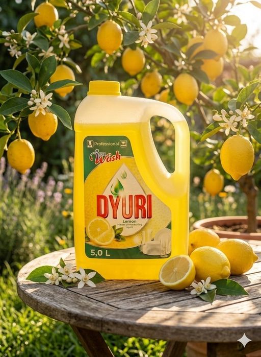 Засіб для миття посуду 5 літрів Дюрі з ароматом лимону