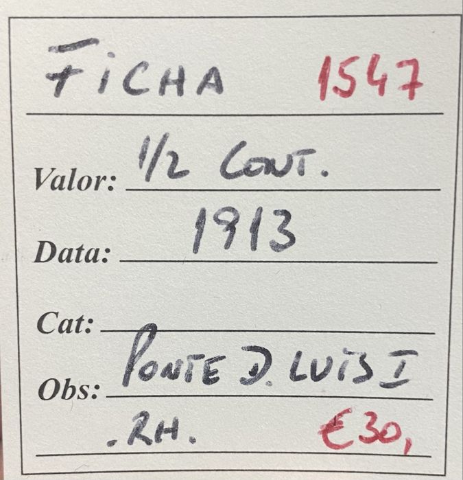 Ficha 1547 - 1/2 Centavo 1913