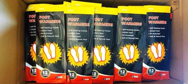 Химические одноразовые стельки с подогревом грелки для ног