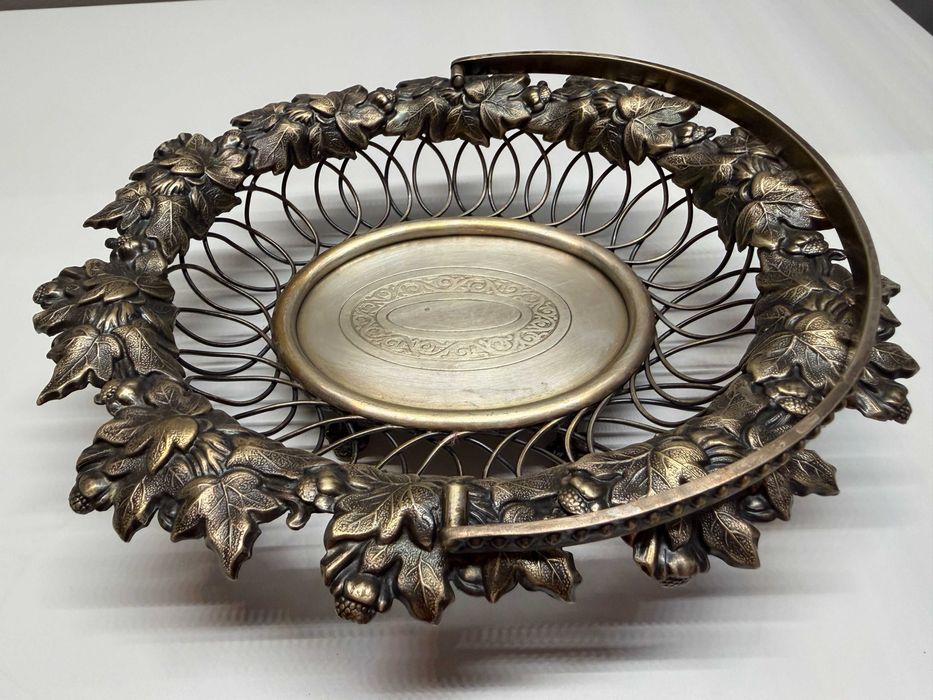 Patera Koszyczek FRAGET Warszawa – Liście Dębu, Secesja, Sygn. 1120