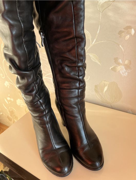 Ботфорди з натуральної шкіри