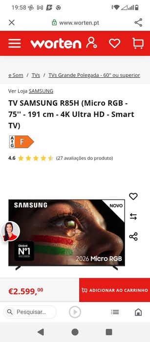 Samsung tv 75 polegadas nova