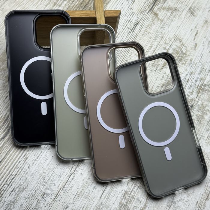 Чехол Leather MagSafe Dulero на iPhone 16 Pro Max Кожа/ метал. Чохол