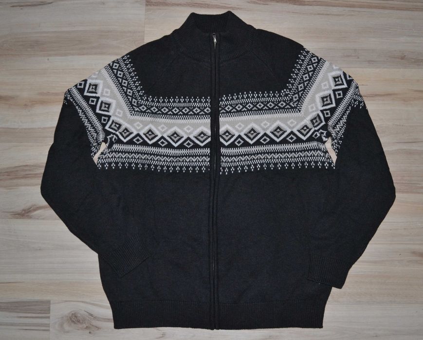 1^  Bonprix duży rozpinany  sweter wzór norweski  XL