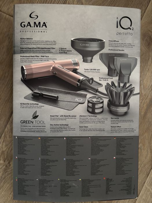 Фен професійний GAMA iQ 2 ROSE GOLD рожеве золото (PH6075.PK)