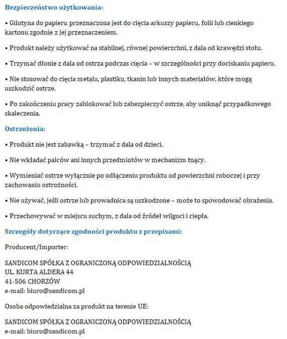 Gilotyna do cięcia papieru ręczna obcinarka precyzyjna trymer a4