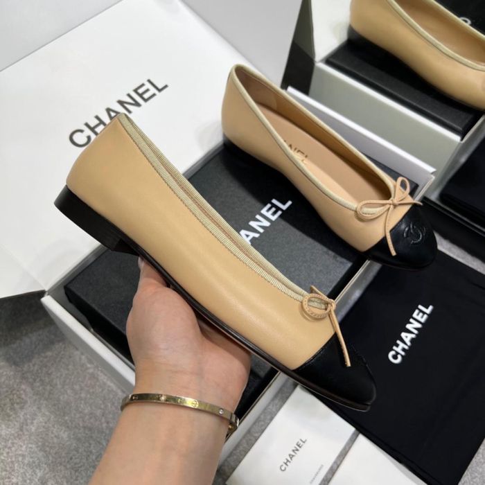 Baleriny Chanel Beige Smooth