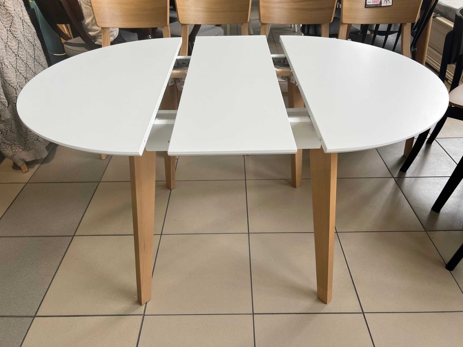 Стіл Марс Д90+30 кухонний круглий розкладний буковий на кухню бук