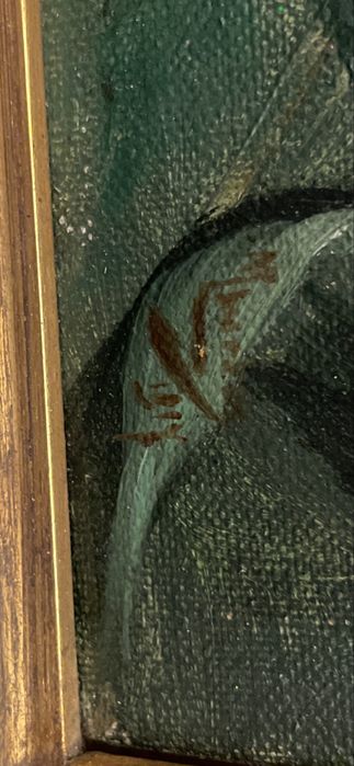 Antigo óleo sobre tela