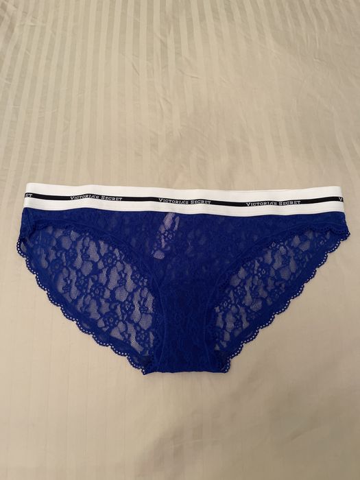 Victoria’s Secret нові ажурні сині труси розмір Large