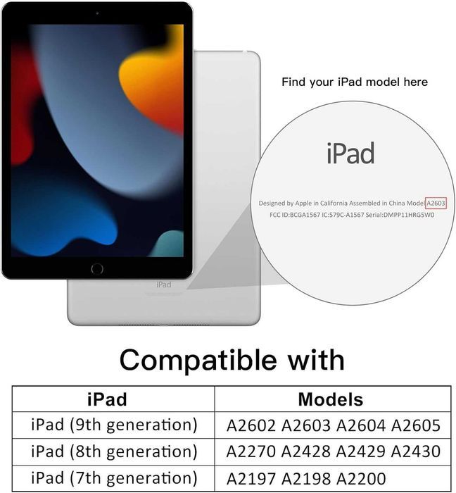 JETech iPad 10.2'' 7 8 9 etui pancerne stojak Smart Cover pencil srebn