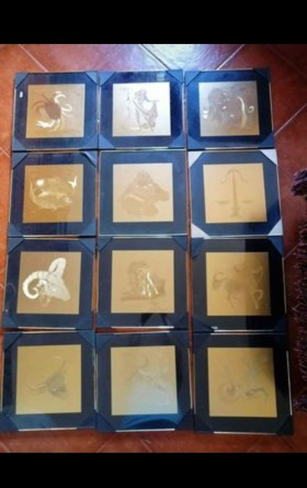 Quadros zodíacos, quadro tecido, quadros calhambeques