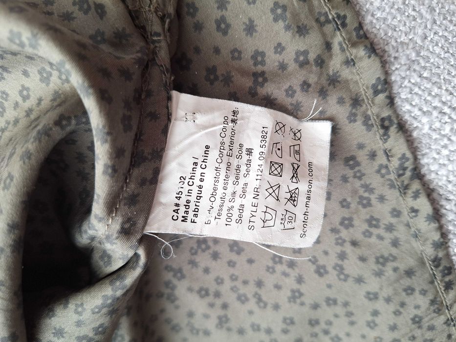 Maison Scotch jedwabna bluzka koszula 100% jedwab silk XS S 34 36