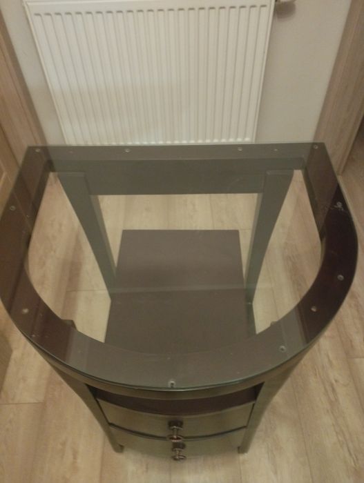 Komoda wenge szklany blat