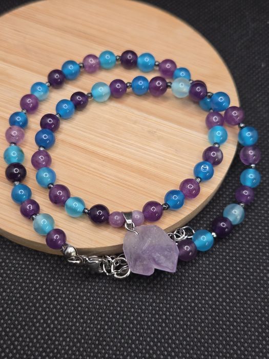 Choker ametyst i Agat