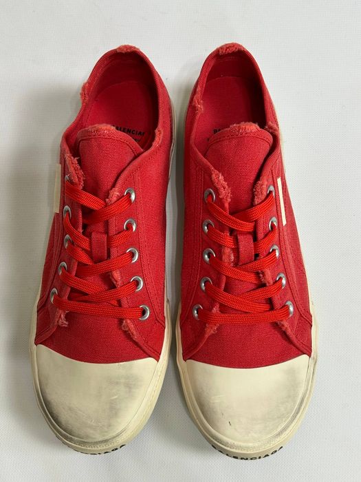 Balenciaga Paris red low shoes кеди кросівки кроссовки червоні 43 42 41