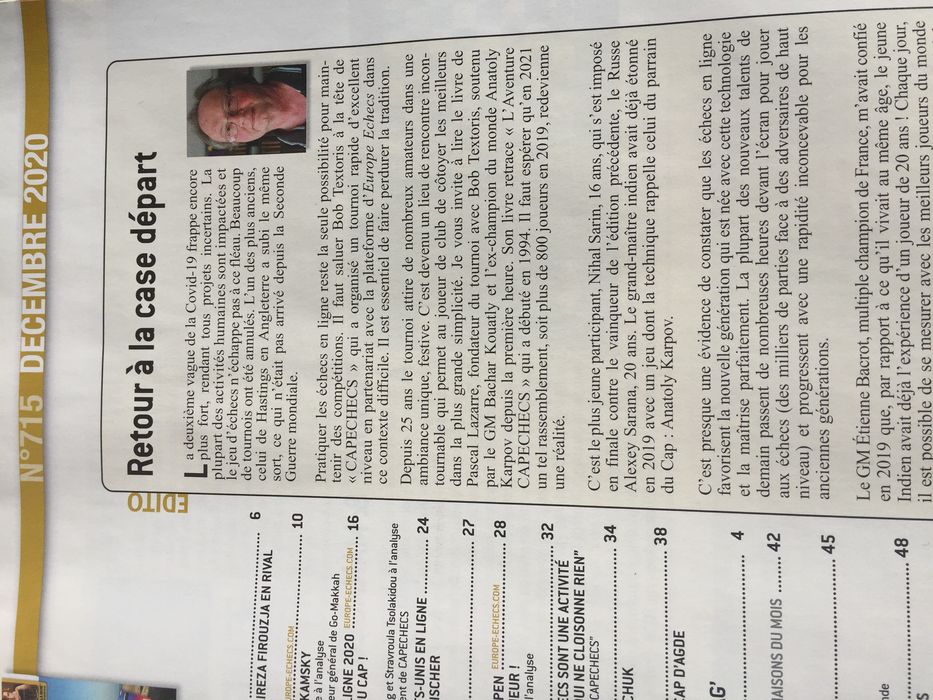 Revista de xadrez Europe Echecs ( nova)