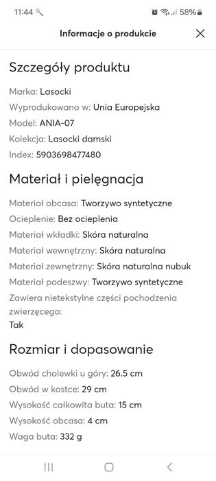 Botki Lasocki rozmiar 36 skóra naturalna