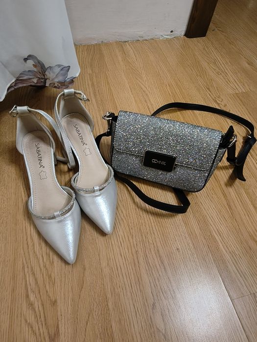 Buty rozmiar 37 srebrne sabatina