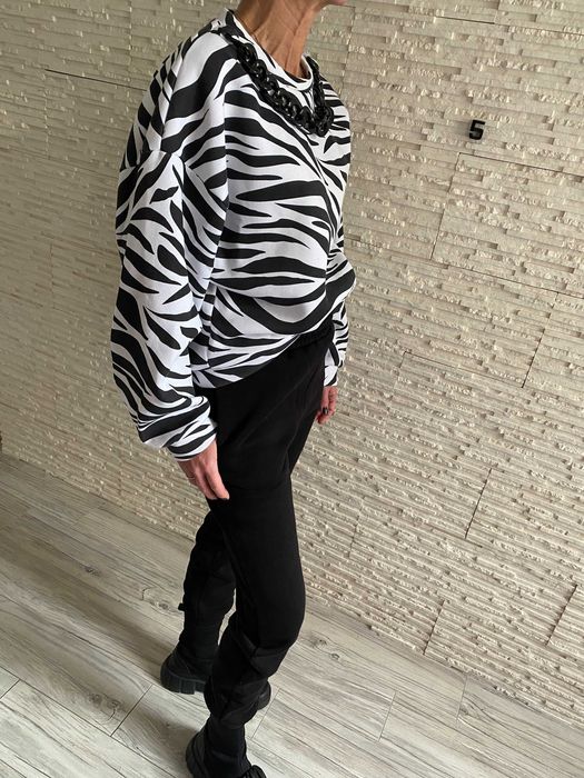 O la Bianka OLB komplet dres set zebra łańcuch ciepły M-L