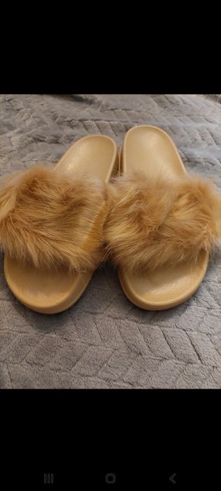 Klapki z futerkiem 36 nowe