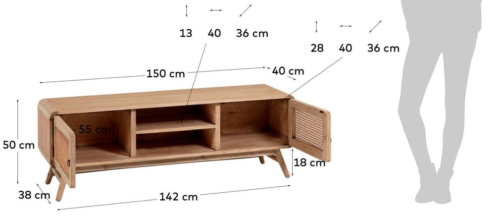Szafka z drewna mindi