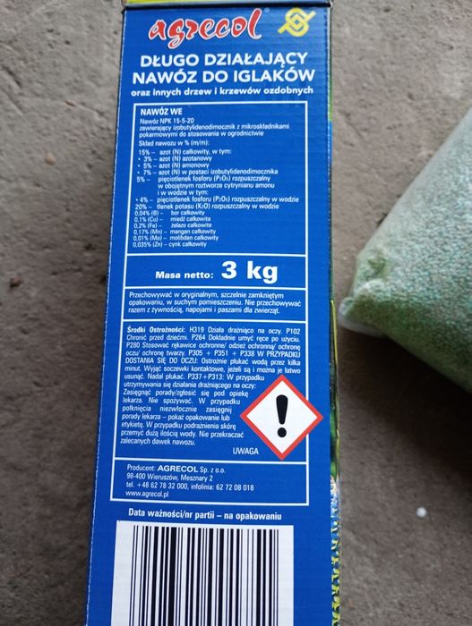 Nawóz do iglaków Agrecol 100 dni 3 kg