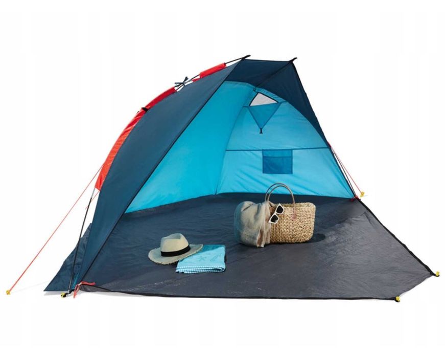 Namiot plażowy z zamykanym przodem koc mata plażowa UV 60