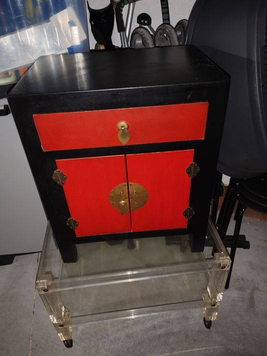 Mesinha de apoio, mesa de cabeceira, estilo oriental