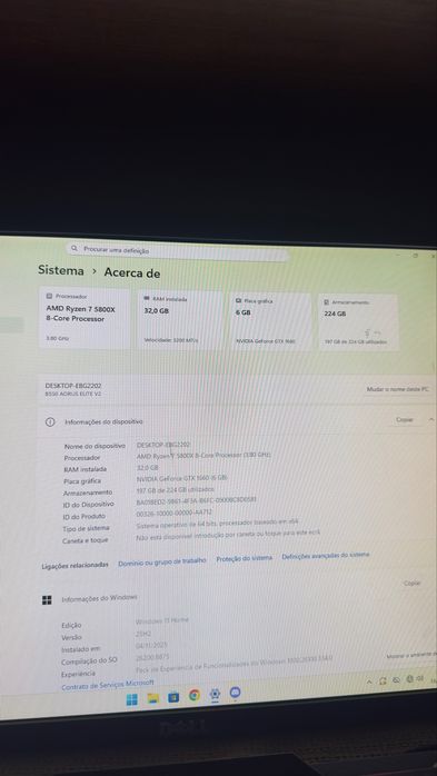 PC Gaming / Trabalho – Ryzen 7 5800X | 32GB RAM | GTX 1660 | B550 Aorus