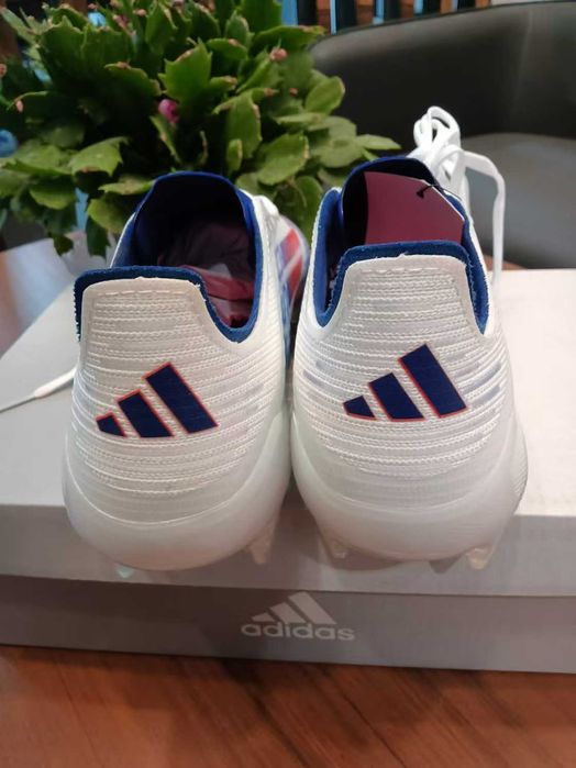 adidas F50 Elite Laceless FG Cloud White Solar Red Lucid Blue EU.44