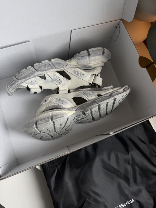 Жіночі сандалі босоніжки Balenciaga 3XL Sandals 36-45р Black White Cream Dirty