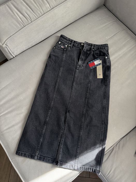 Жіночі джинсова міні/міді спідниця з розрізом 26 розмір S Tommy Hilfiger Jeans