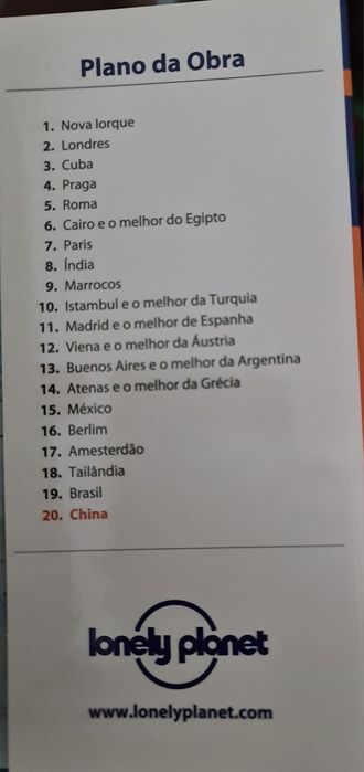 20 Guias de Turismo e Mapas da Lonely Planet. Novos