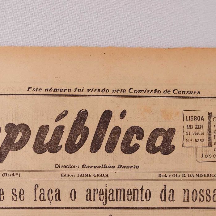 Jornal "A República" - 23/10/1945