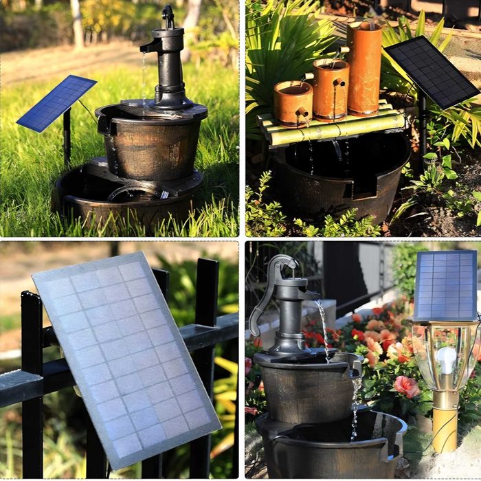Bezprzewodowa Fontanna Solarna AMZtime 7W Solar Pump Kit