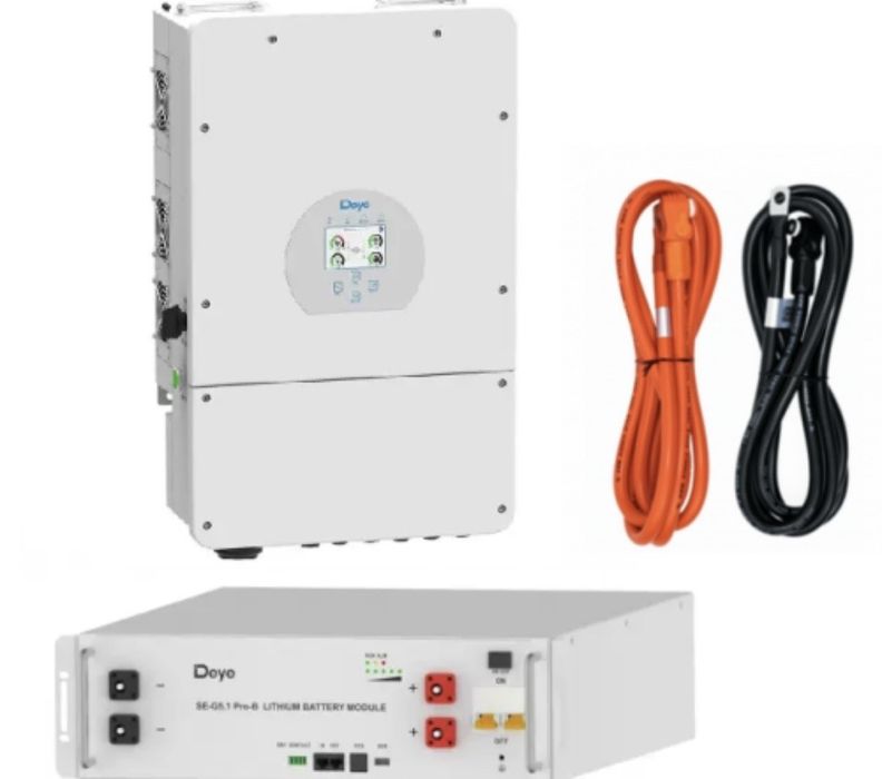 Комплект Deye 6+батарея 5 квт. Монтаж, доставка.