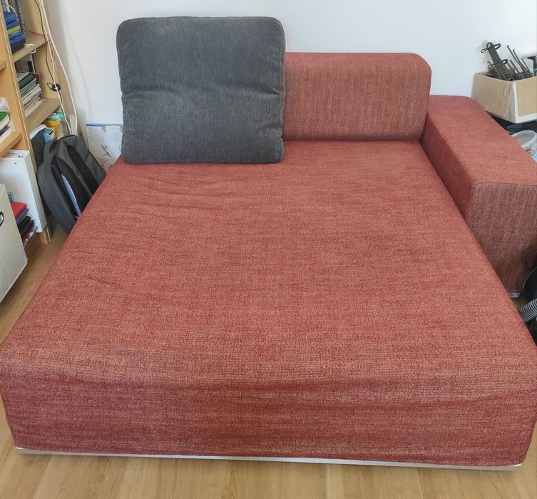 Sofá modular com chaise longue grande, design moderno
