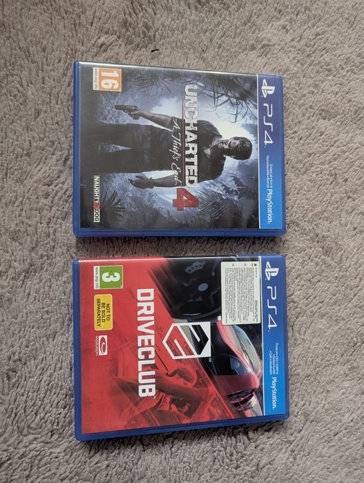 Zestaw gier PS4: Uncharted 4 + Driveclub | Stan BDB