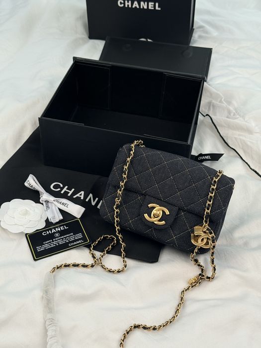 Сумка Chanel Classic Flap Mini Denim Blue